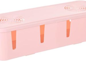 Pink Plug Socket Dust Cover – Cable Hider for Desk