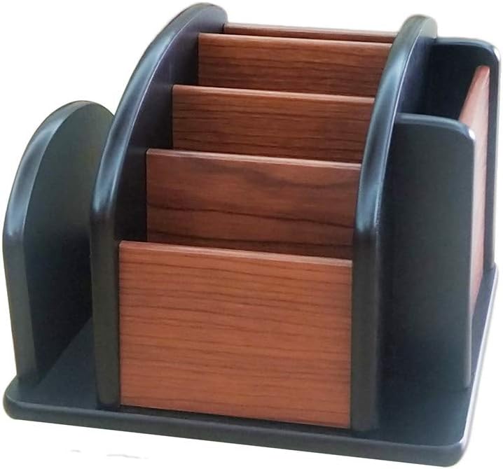 Wooden Rotatable Organiser – Remote & Pen Holder, Desktop