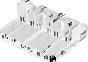 Acrylic Cord Organiser – Clear Desk & Travel Cable Holder